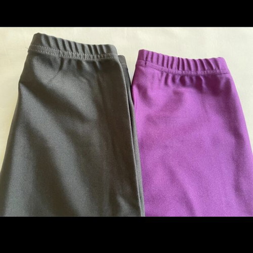 Kate London metallic leggings like new, charcoal and purple, pack of two