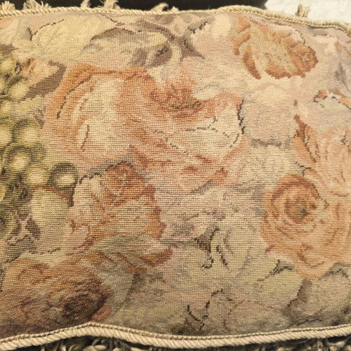 Needlepoint pillow vintage used