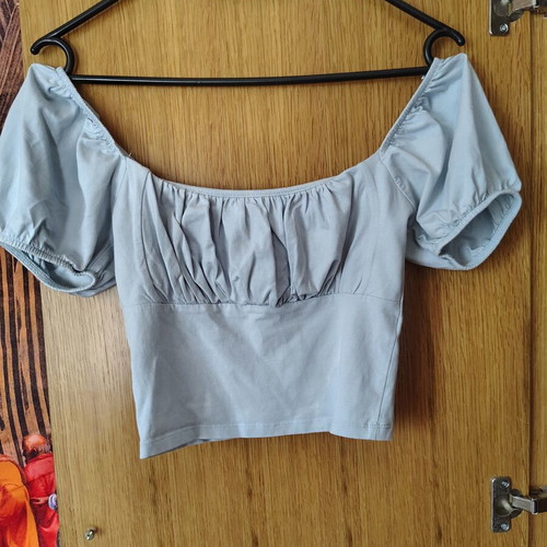 Terranova crop blouse, blue, XS