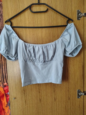 Terranova crop blouse, blue, XS