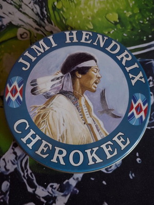 Jimi Hendrix Cherokee Dog N Roll collectible edition in metal box