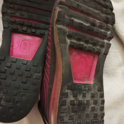Nike athletic shoes used, size 39, pink and purple