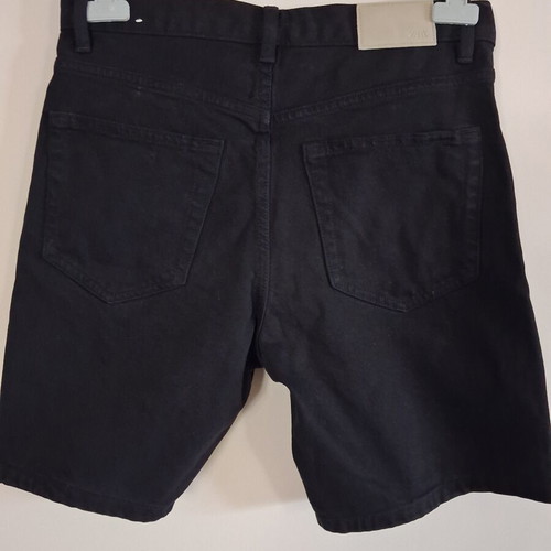 Zara black denim bermuda shorts like new, size 36