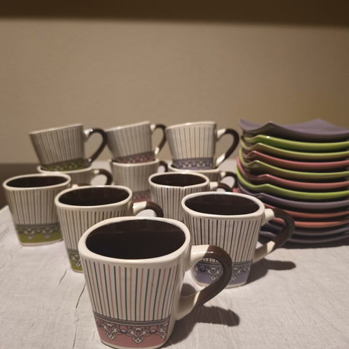 Coffee and tea cups set, like new, pack of 12