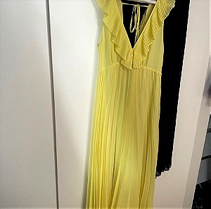 Zara πλισέ φόρεμα και πλισέ παντελόνα (πωλούνται μαζί)