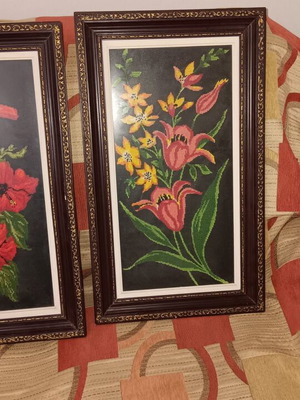 Embroidered frames like new, cross-stitch