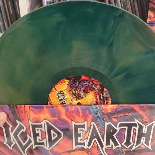 Iced Earth The Dark Saga LP limited edition orange/transparent blue galaxy new