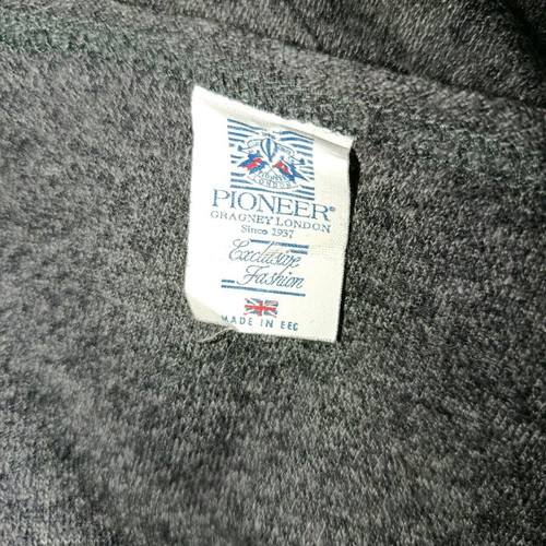 Pioneer London men's shirt dark gray flannel size L like new