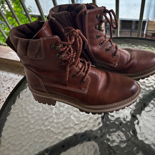 Tamaris boots used, brown, size 38