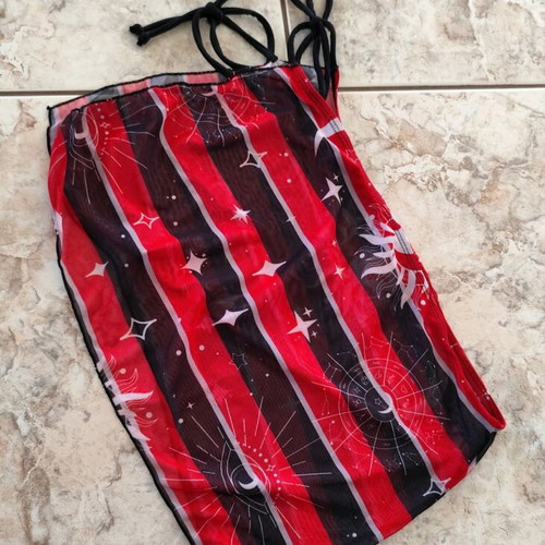 Beach pareo like new, short skirt with ribbons