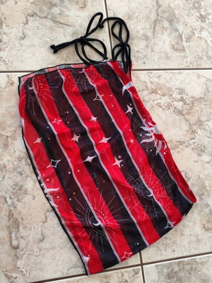 Beach pareo like new, short skirt with ribbons