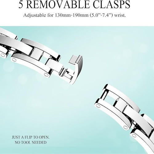 Apple Watch Strap 316L Stainless Steel Silver 38–46mm New