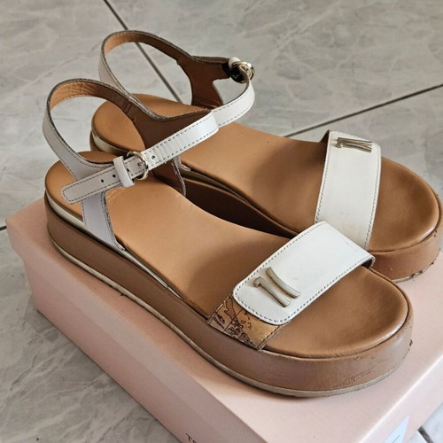 Alviero Martini 1a Classe leather platform sandals