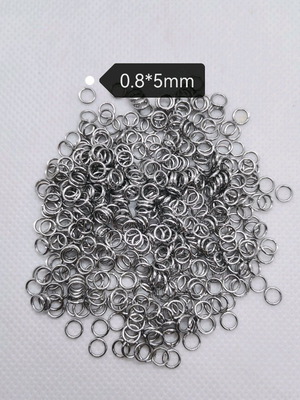 Stainless steel open jump rings 0.8×5 mm, pack of 500
