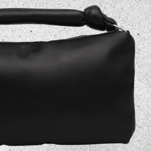 Karl Lagerfeld black leather shoulder bag like new