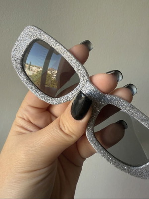 Glitter sunglasses brand new silver unisex for adults and kids