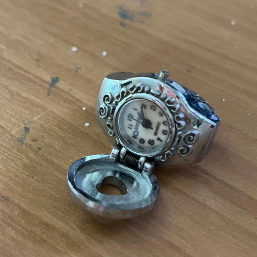 Vintage mini watch ring silver like new