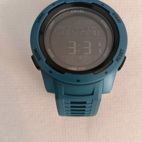 Smael watch like new, blue, waterproof with LED display