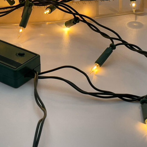 Christmas transparent lights vintage 1980 like new, 100 pieces, 8.5 meters