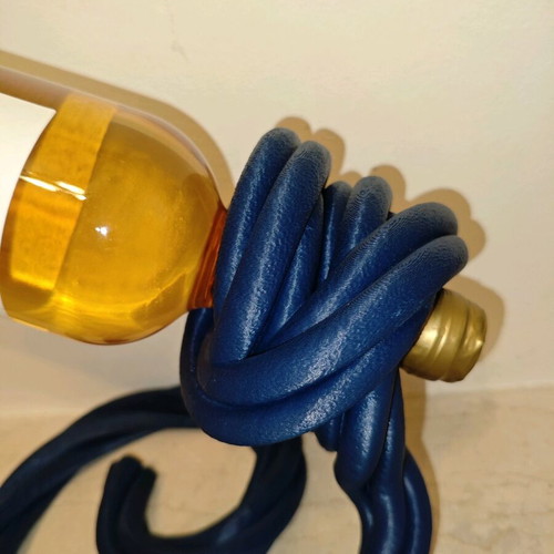 Modern wine holder new in dark silk blue