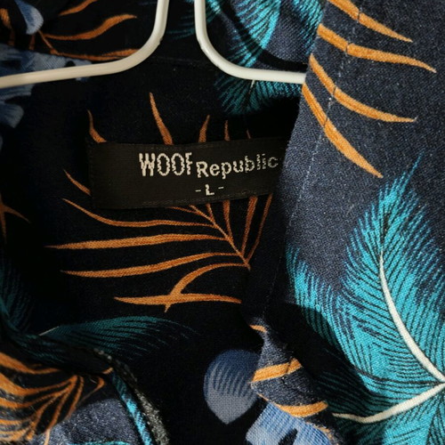 Men's Hawaiian shirt WOOF Republic used, size L