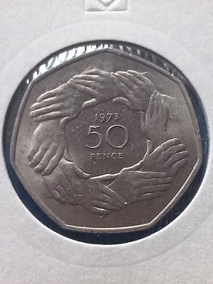 Great Britain 50 pence 1973 commemorative coin like new