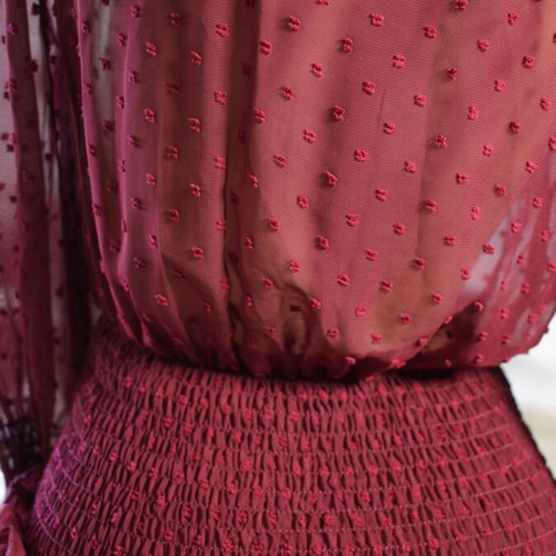 Spring summer burgundy dress new, size S