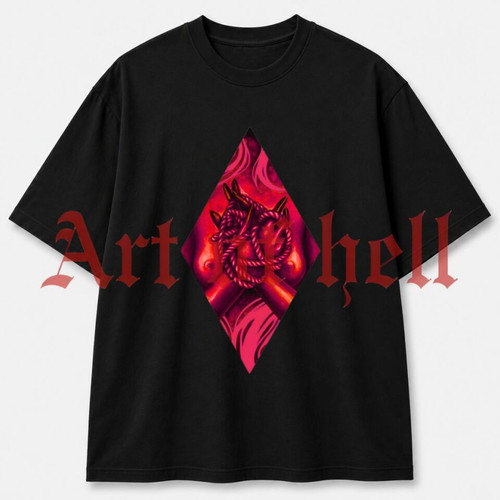 Art of Hell oversize black T-shirt