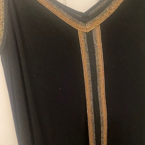 Makó dress long black with gold details used