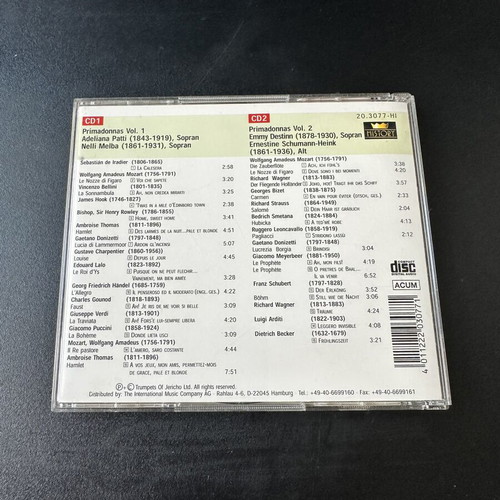 Great Voices of the Opera Primadonnas Vol. 1 & 2 2 CD Box