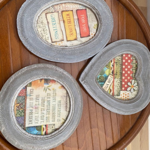 Frames used, pack of 3 wooden with glass