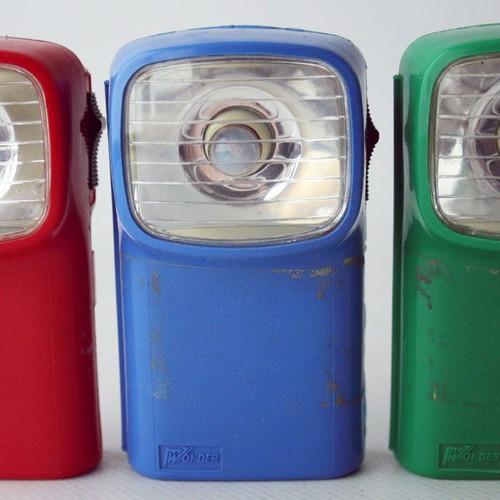 3x Wonder vintage 80's πλαστικοί φακοί τσέπης από Γαλλία, καινούργιοι