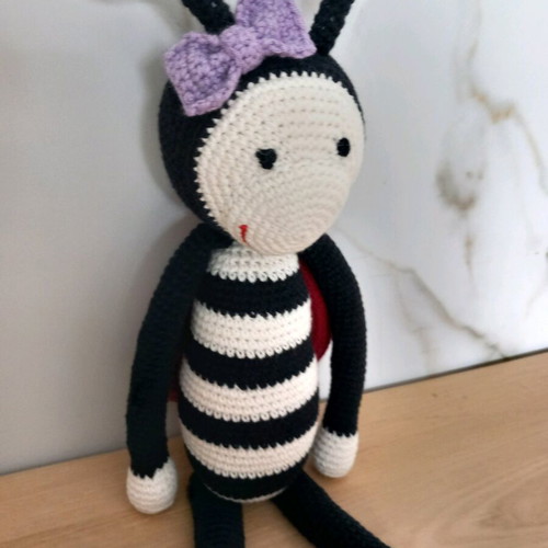 Amigurumi ladybug handmade knitted doll 40 cm new