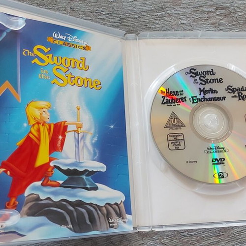 Walt Disney The Sword in the Stone DVD used with Greek subtitles