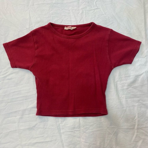 Bordeaux crop top Pink Woman used, size S