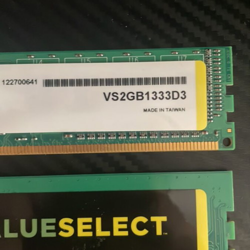 Corsair ValueSelect 4GB (2x2GB) DDR3 1333MHz RAM used