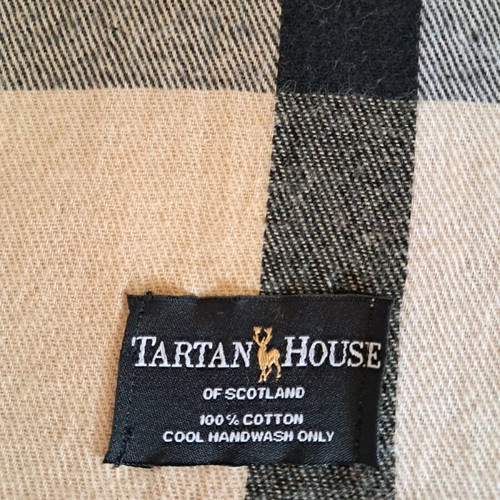 Tartan cotton scarf 100% authentic from Scotland, new