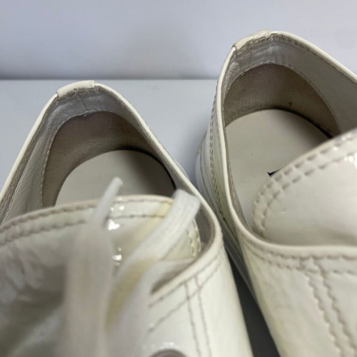 Prada leather Cassetta Wheel sneakers used, beige, size 38.5