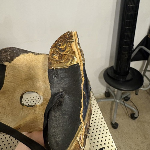 Plague Doctor Mask handmade vintage, used from Venice carnival