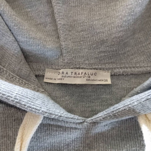 Zara Trafaluc grey hoodie with pearls like new S-M