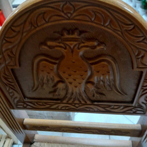 Carved ecclesiastical chair like new