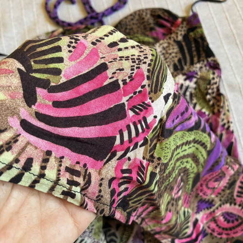 Bershka Y2K Strapless Halter Top Large, like new, colorful