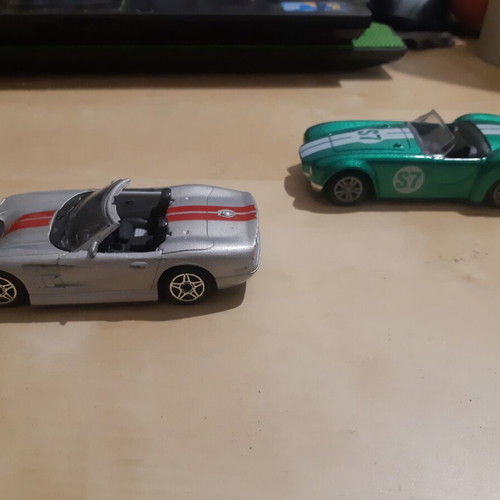 Ford Shelby Cobra Toy 1965 and Ford Shelby Toy 1998, 1/43 scale
