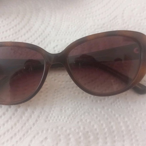 Sunglasses new with glitter brown acetate optical quality