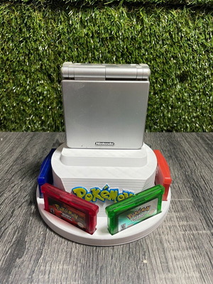 Κυκλική βάση για Gameboy Advance SP και 8 κασέτες 3D print