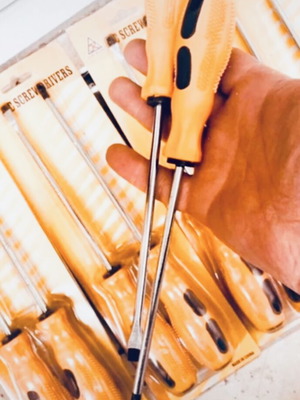 Magnetic screwdriver set 20cm, cross and flat, new