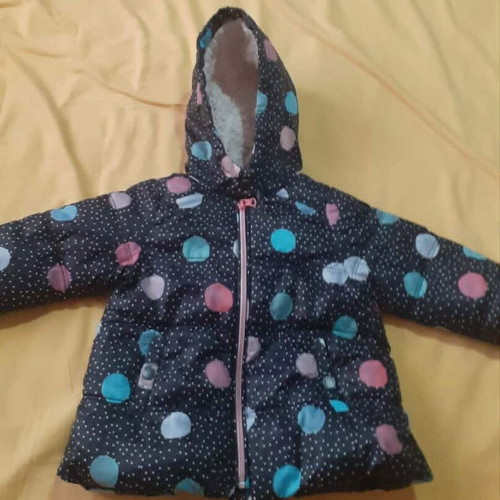 Zara BabyGirl Puffer Jacket with Hood like new, multicolor