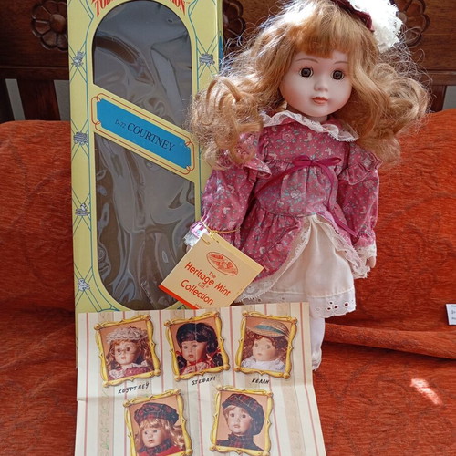 Heritage Mint Courtney Porcelain Doll used, vintage 1990