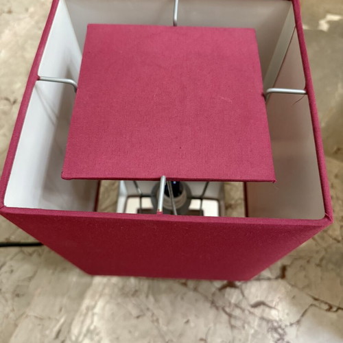 IKEA SÅNGEN table lamp like new, dark red fuchsia