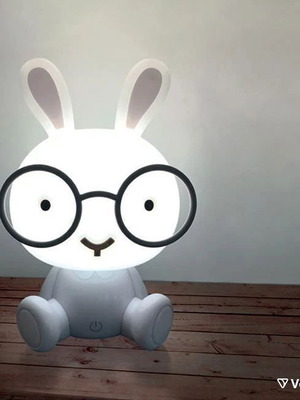 Night lamp bunny with glasses and 3 brightness levels, new